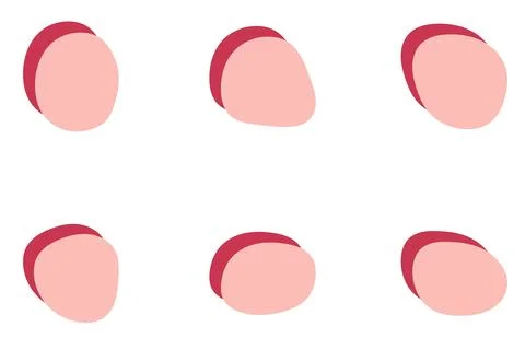 Simple blob abstract shape design set Stock Illustration