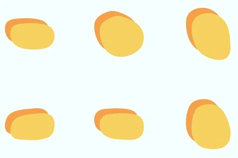 Simple blob abstract shape design set Stock Illustration