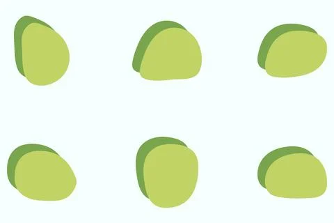 Simple blob abstract shape design set Stock Illustration