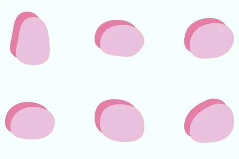 Simple blob abstract shape design set Stock Illustration