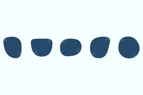 Simple blob abstract shape design set Stock Illustration