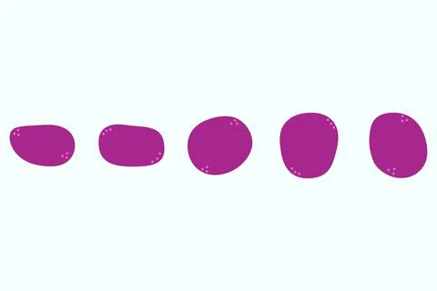 Simple blob abstract shape design set Stock Illustration