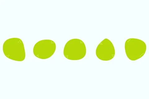 Simple blob abstract shape design set Stock Illustration