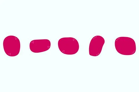 Simple blob abstract shape design set Stock Illustration