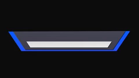Simple blue and yellow colored lower third animation, simple shiny lower thir Stock Illustration