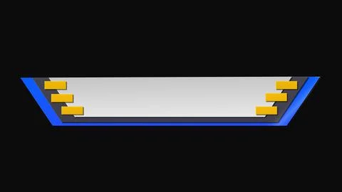 Simple blue and yellow colored lower third animation, simple shiny lower thir Stock Illustration