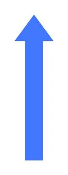 Simple Blue Arrow Pointing Upwards Indicating Direction and Progress Ilustración de archivo
