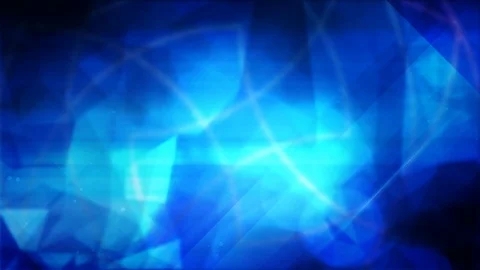 Simple Blue Bokeh and Translucent Geometry Stock Footage 112958216