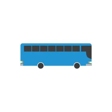 Simple Blue Bus 库存插图