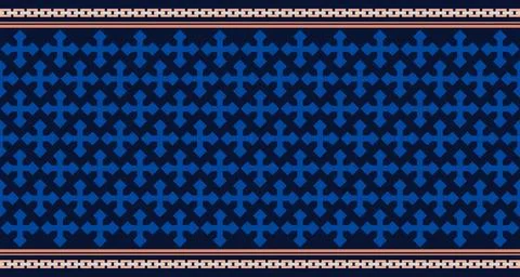 Simple blue carpet ornament background Stock Illustration