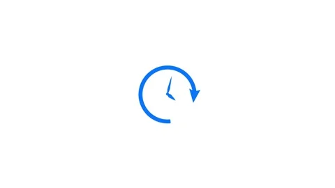 Simple blue circular loading arrow icon Stock Footage 333685372