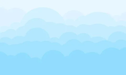 Simple blue cloud background. Vector illustration. Stock Illustration