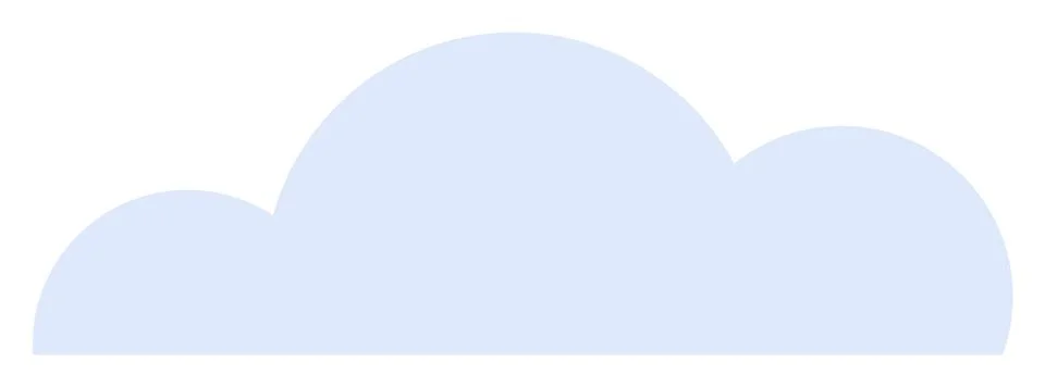 Simple Blue Cloud in Minimalistic Design Suitable for Various Applications Stock Illustration