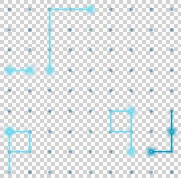 Simple blue connected node grid network transparent PNG Stock Photos