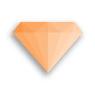 Simple blue diamond vector icon Stock Illustration