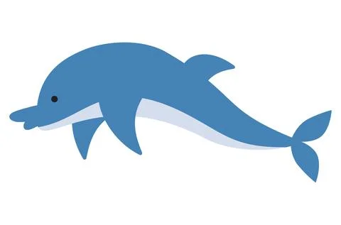 Simple blue dolphin Иллюстрация