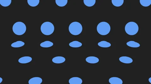 Simple blue dots geometric pattern in rows on black gradient Video stock 245726960