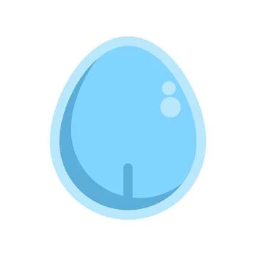 Simple blue egg illustration expressing growth and life Illustrazione stock