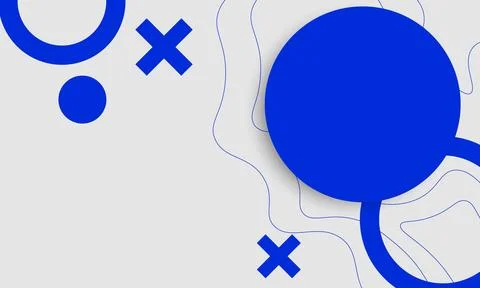 Simple blue geometric on white background. Stockillustratie