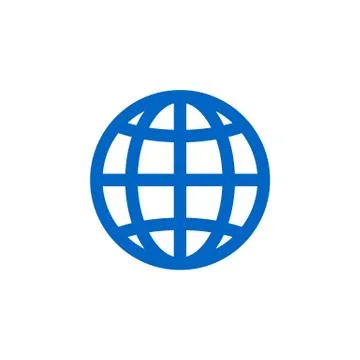 Simple Blue Globe Logo Template Illustration Design. Vector EPS 10. Stock Illustration
