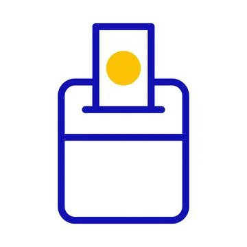 Simple blue icon showcasing civic participation through the act of voting Stock Illustration