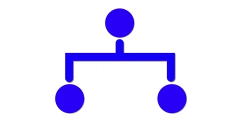 Simple Blue Organizational Chart Design icon Stock Footage 280778561