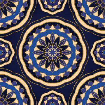 Simple blue ornament. Stock Illustration