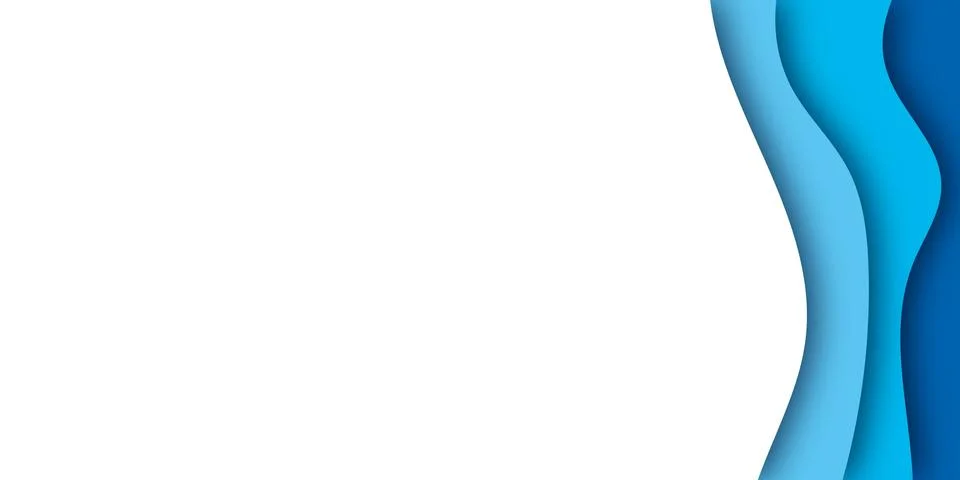 Simple blue paper cut background . abstract blue paper cut background vector  Stock Illustration