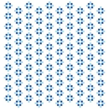 Simple Blue Pixel Seamless Pattern 库存插图