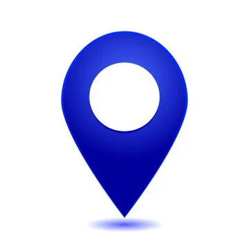 A simple blue pointer design for a map Stock Illustration