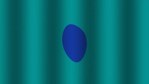 Simple blue shape on green background with soft waves Stock Footage 338227516