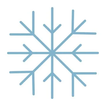 Simple blue snowflake vector Stock Illustration