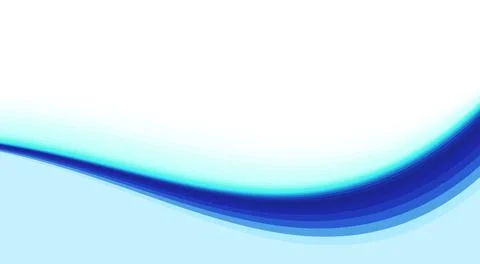 Simple blue striped wave on white background. Vector graphics Stock Illustration