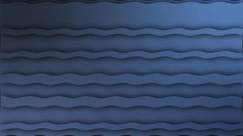 Simple blue waves sea landscape animated illustration. Stock Illustration