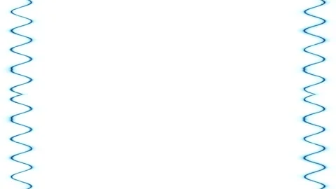 Simple Blue Wavy Border Frame Stock Footage 284395471