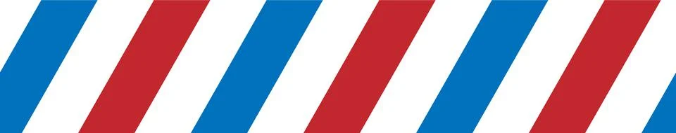 Simple blue white red diagonal stripes pattern - seamless from left to right Stock Illustration