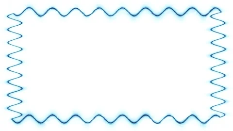Simple Blue Zig Zag Frame 動画素材 284395709
