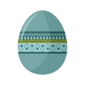 Simple Bohemian Pattern Easter Egg Illustration Illustrazione stock