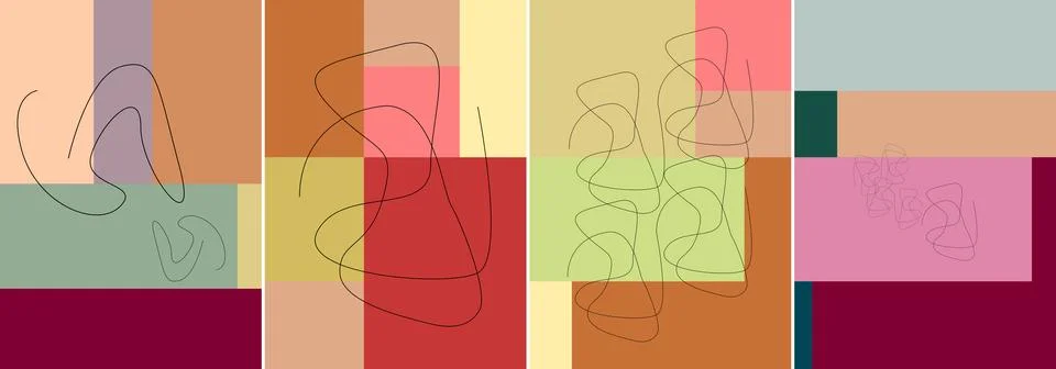 Simple Boho art design of wallpapers, posters, banners, prints or covers. Stock Illustration