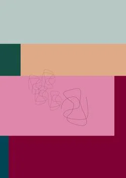 Simple Boho art design of wallpapers, posters, banners, prints or covers. Stock Illustration