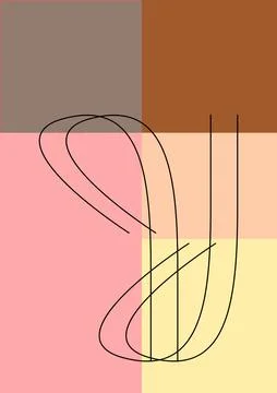 Simple Boho art design of wallpapers, posters, banners, prints or covers. Stock Illustration