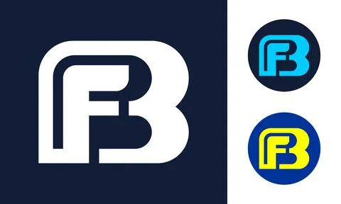 Simple bold FB logo Stock Illustration