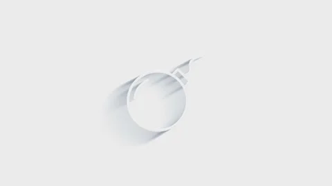 Simple bomb icon. White icon with shadow on transparent background. Stock Footage 151520741