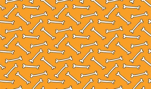 Simple bone doodle seamless pattern Stock Illustration