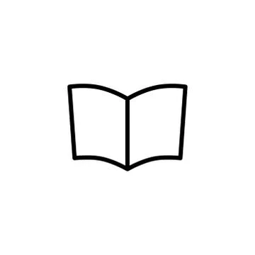 Simple book line icon. Vector illustration isolated on a white background. De Stock Illustration