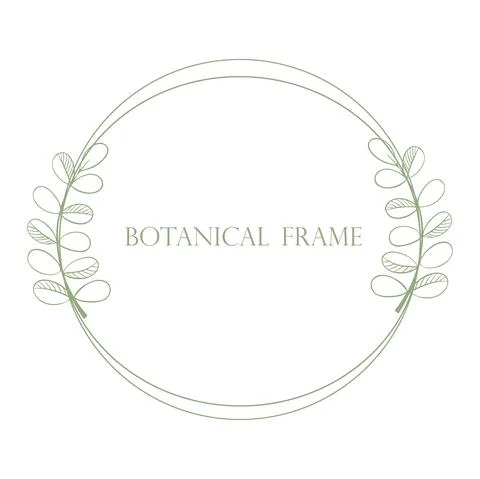 Simple botanical frame with leafy branches vector illustration. Stock Illustration