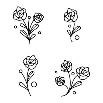 Simple botanical leaf element illustration 库存插图