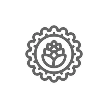 Simple bottle cap line icon. Symbol and sign illustration design. Isolated on Stock Illustration