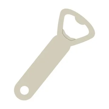 Simple bottle opener. Flat isolated illustration Stock Illustration