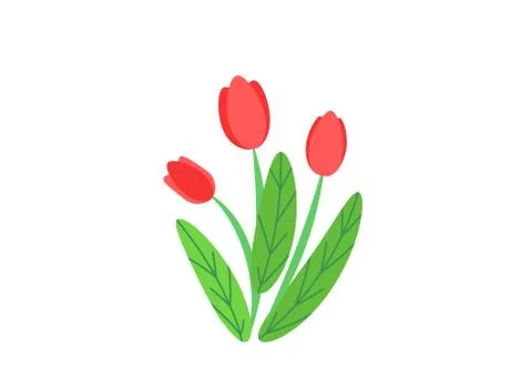 Simple bouquet vector with spring garden blooming flowers illustration. Fashion 스톡 일러스트